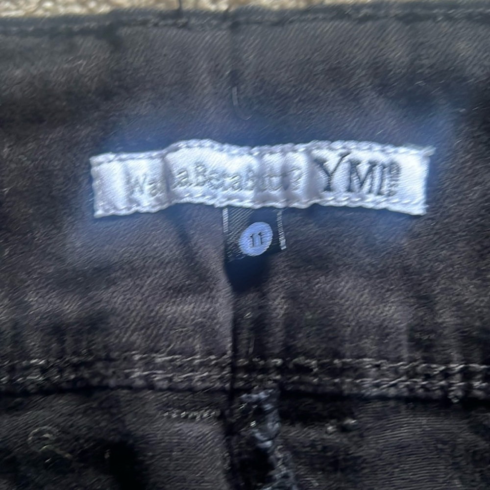 YMI black stretch destroyed jeans size 11 great condition only wore a few times